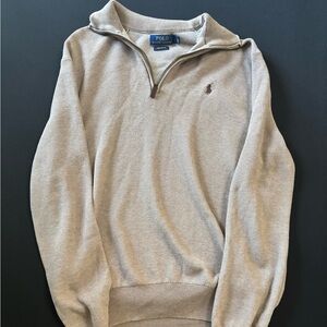 Polo Ralph Lauren Men's Beige Quarter Zip Sweater